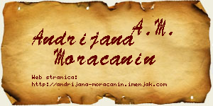 Andrijana Moračanin vizit kartica